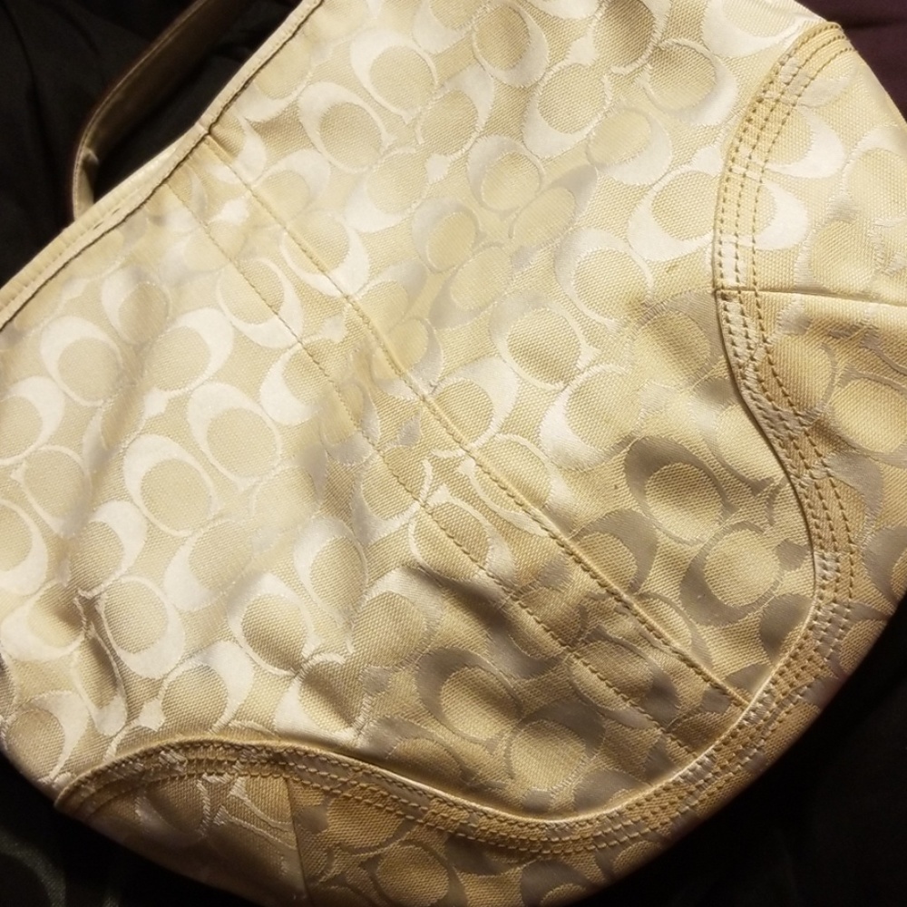 Off White Coach hobo bag